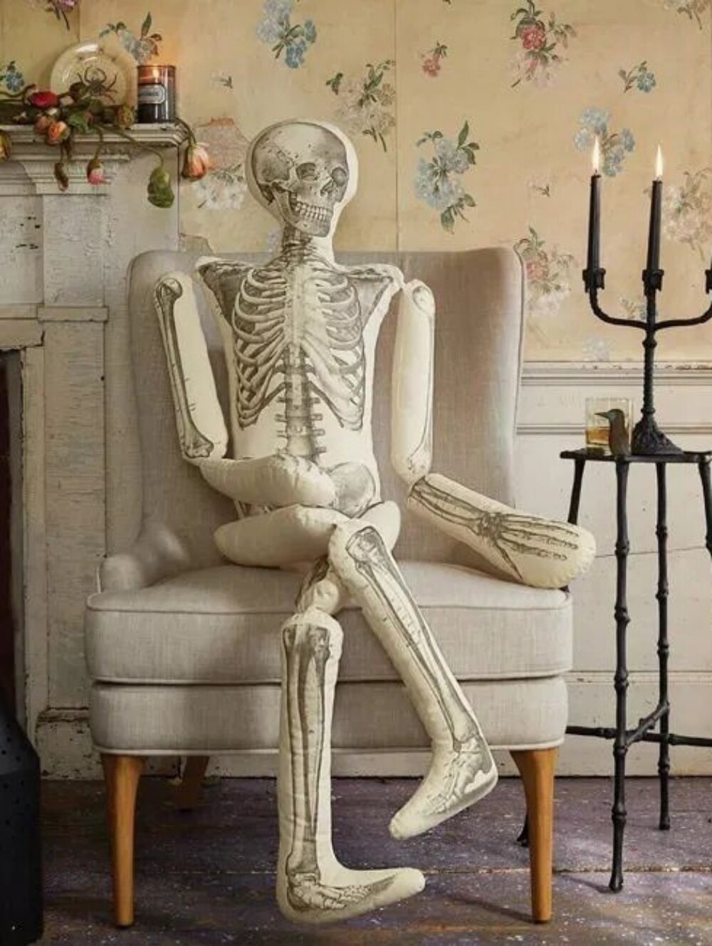 NWT John Derian Target 63" Skeleton Pillow "Long Lost Friend" Articulated